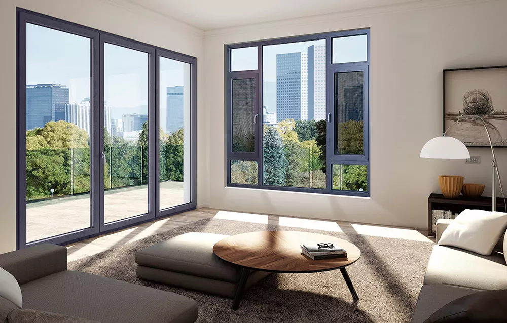 Aluminum Insulated Window Screen Integrated With Inner Sliding Window